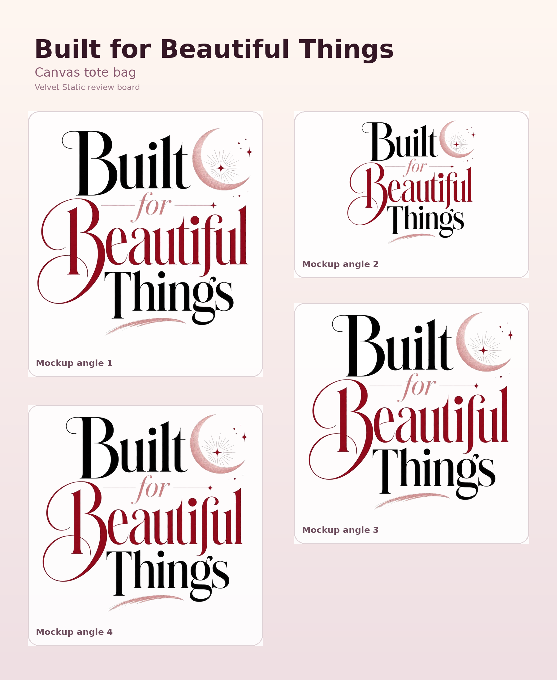 Built for Beautiful Things Tote Bag, Chic Canvas Tote, Gift for Her product preview